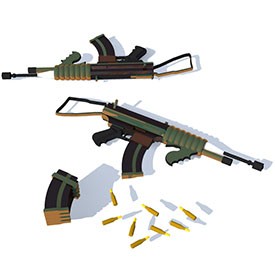 Assault Rifle MKIII 3D Object | FREE Artlantis Objects Download